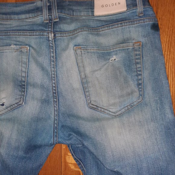Custom-made "Golden" Jeans!!! Sixe 36 - Picture 6 of 6